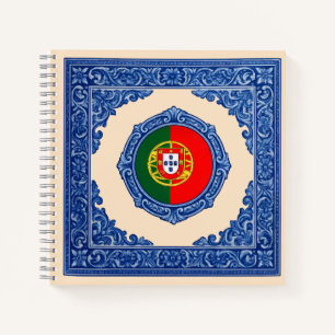 Coração Luso: Dagboek met Azulejo en Vlag Notitieboek