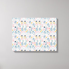 Corações em aquarela canvas afdruk