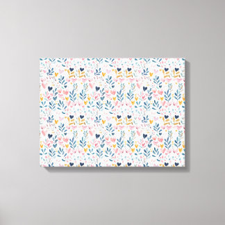 Corações em aquarela canvas afdruk