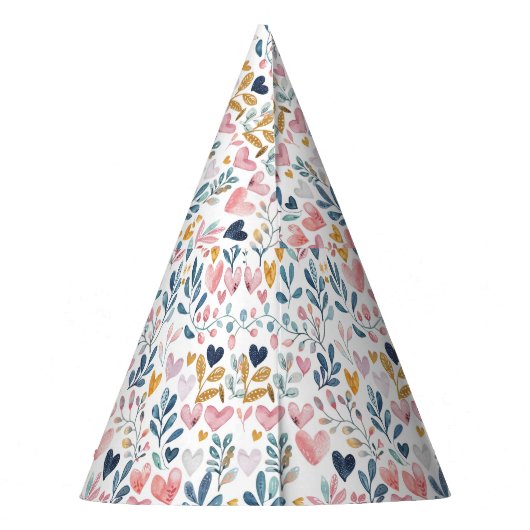 Corações em aquarela feesthoedjes (Achterkant)