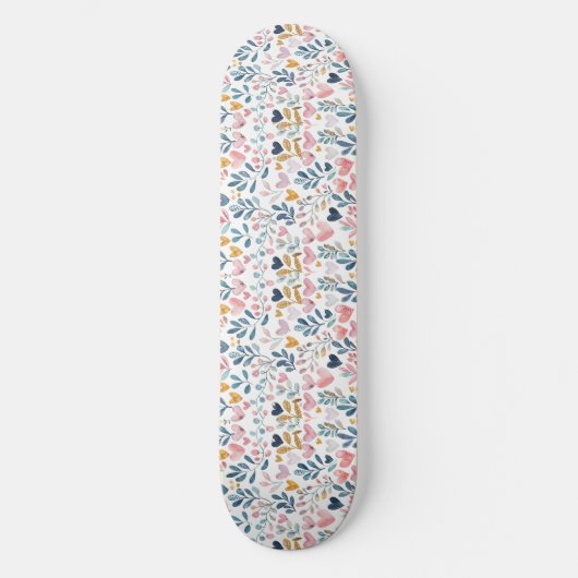 Corações em aquarela skateboard (Voorkant)