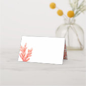 Corail aquarelle rouge orange mariage cartes de pl (Devant)