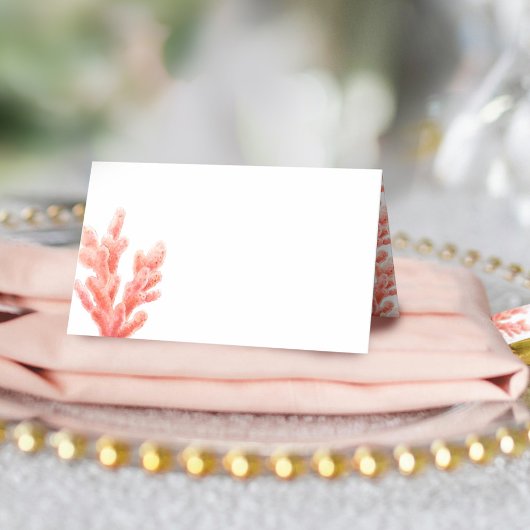 Corail aquarelle rouge orange mariage cartes de pl