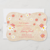 Corail Blanc Jaune Daisy Invitation de la nuptiale (Devant)