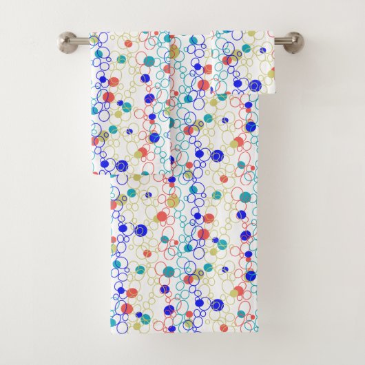 Corail bleu Aqua Lime Cercles verts Points (En situation)