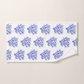 Corail bleu et blanc (Serviette à main)
