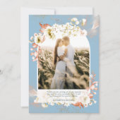 Corail bleu foncé moderne MERCI PHOTO Florale (Devant)