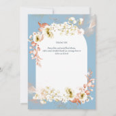 Corail bleu foncé moderne MERCI PHOTO Florale (Dos)