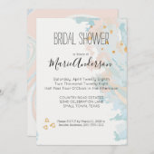 Corail bleu Invitation Abstraite (Devant / Derrière)