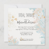 Corail bleu Invitation douche Abstraite (Devant)