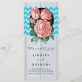 corail chic rustique et programmes de mariage turq (Devant)