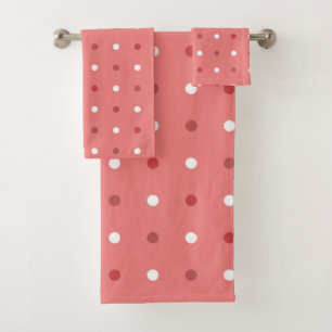 Corail clair et points blancs