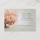 Corail clair Feuille d'arbre de coeur Table Cartes (Dos)