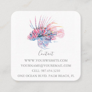 Corail côtier Lionfish Carte de visite