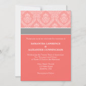 Corail Damask Faire-part de mariage magnétique (Recto)