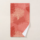 Corail de ventilateur imprimé, nuances de corail o (Serviette à main)