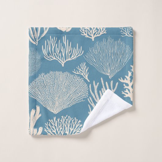 Corail en bleu (Gant de toilette)