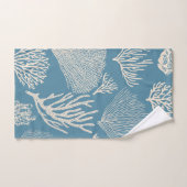 Corail en bleu (Serviette à main)