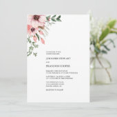 Corail et aquarelle verte Faire-part de mariage fl (Debout devant)