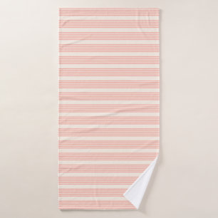 Corail et beige cinq rayures motif