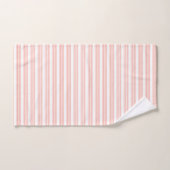 Corail et blanc cinq bandes motif (Serviette à main)