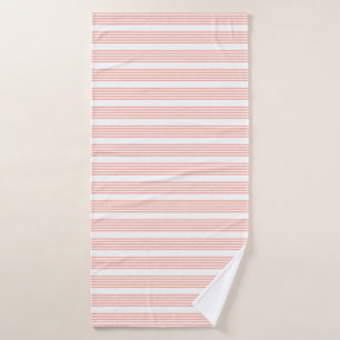 Corail et blanc cinq bandes motif