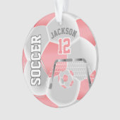 Corail et Blanc Personnaliser le ballon de footbal (devant)