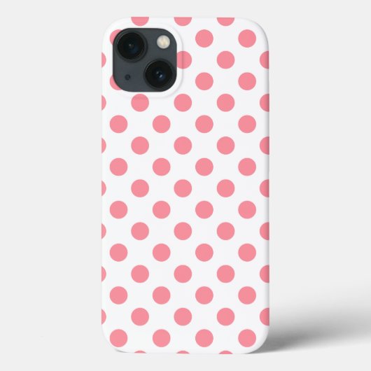 Corail et blanc pois Coque-Mate coque iphone (Verso)