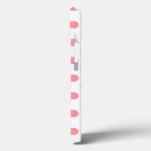 Corail et blanc pois Coque-Mate coque iphone (Verso / Gauche)
