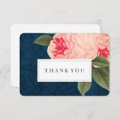 Corail et cartes chics minables de Merci de bleu (Devant / Derrière)