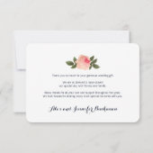 Corail et cartes chics minables de Merci de bleu (Dos)