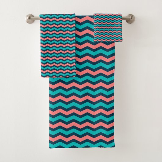 Corail et Chevron Turquoise (En situation)