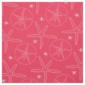 Corail et crapaud blanc de la côte, tissu de dolla (Échantillon)