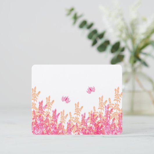 Corail et rose FleurPapillon Mariage RSVP (Debout devant)