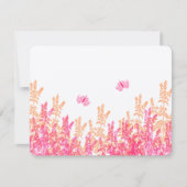Corail et rose FleurPapillon Mariage RSVP (Devant)
