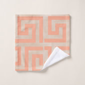 Corail et sable géométriques (Gant de toilette)