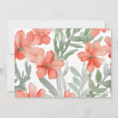 Corail et Sauge - Carte d'annonce de mariage roman (Dos)