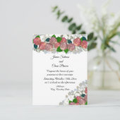 Corail et Saumon Fleurs mixtes Faire-part de maria (Debout devant)