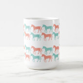 Corail et Turquoise Cheval Motif Mug (Centre)