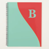 Corail et Turquoise du Sud-Ouest avec Monogramme (Devant)