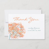 Corail Feuilles AQUA Tree Mariage Merci (Devant)
