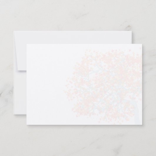 Corail Feuilles AQUA Tree Mariage Merci (Dos)