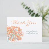 Corail Feuilles AQUA Tree Mariage Merci (Debout devant)