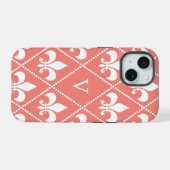 Corail Fleur de Lis avec monogramme (Verso Horizontal)