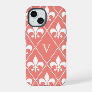 Corail Fleur de Lis avec monogramme