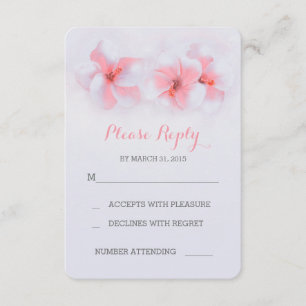 Corail fleurs plage mariage cartes RSVP