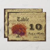 Corail foncé Feuille de coeur Numéro de table (Devant / Derrière)