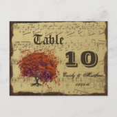Corail foncé Feuille de coeur Numéro de table (Dos)