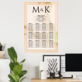 Corail moderne Poster Abstrait Mariage Extraordina (Bureau à domicile)