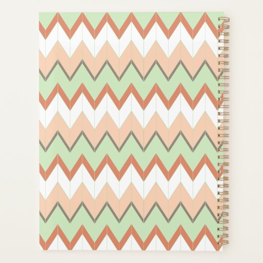 Corail personnalisé Rouge Orange Rose Floral Chevr (Dos)